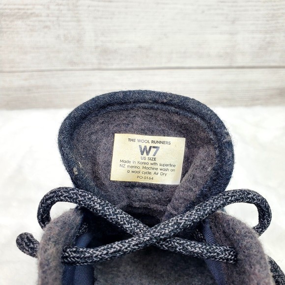 Allbirds Black Wool Runners Sneaker Women's Size 7 - Picture 8 of 8